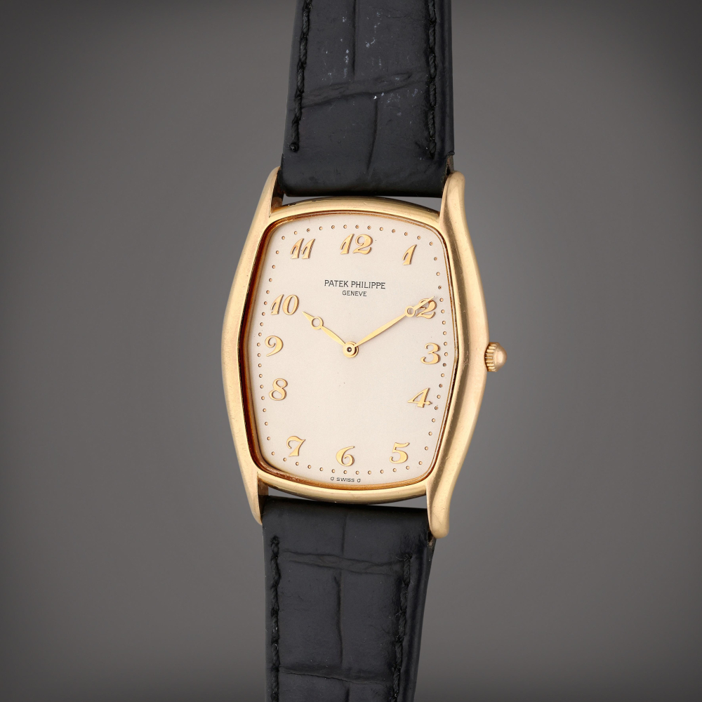 Patek Philippe 3842 Gondolo: A Fine Platinum Tonneau-Shaped Wristwatch