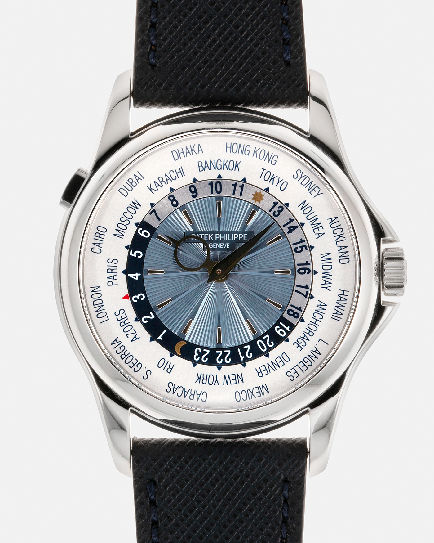 Explore the Patek Philippe 5130P: Iconic White Gold World Time Watch