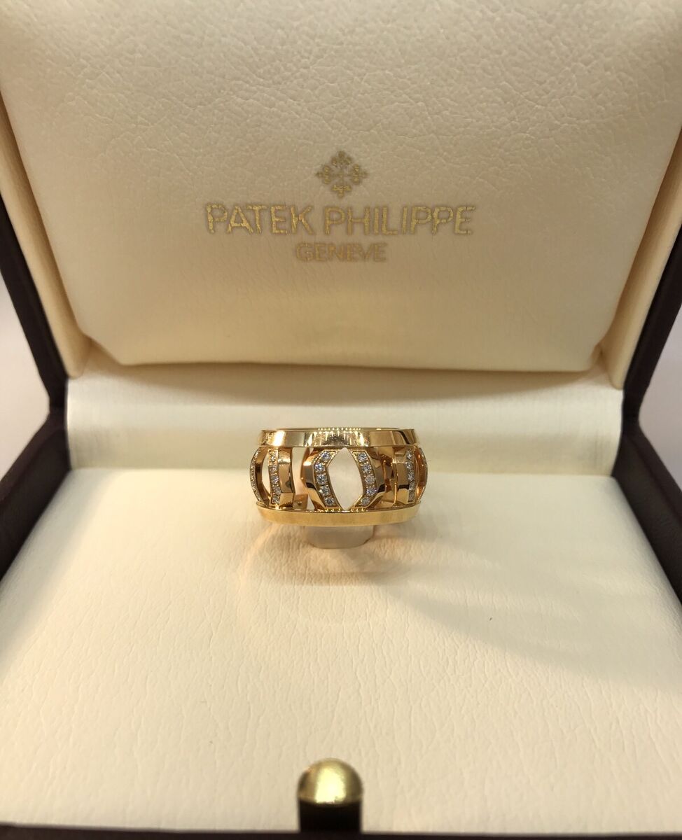 Shop Authentic Patek Philippe Rings: Elegant 18K Gold and Diamond Collections