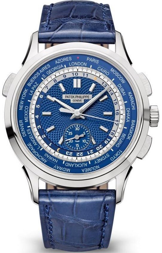 Patek Philippe 5930G: Luxury World Time Chronograph in 18k White Gold