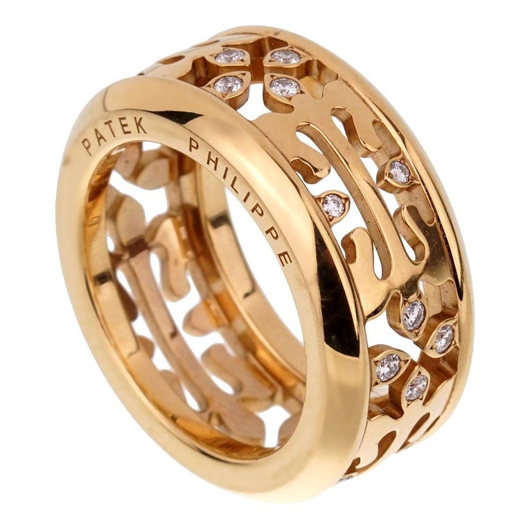 Shop Authentic Patek Philippe Rings: Elegant 18K Gold and Diamond Collections