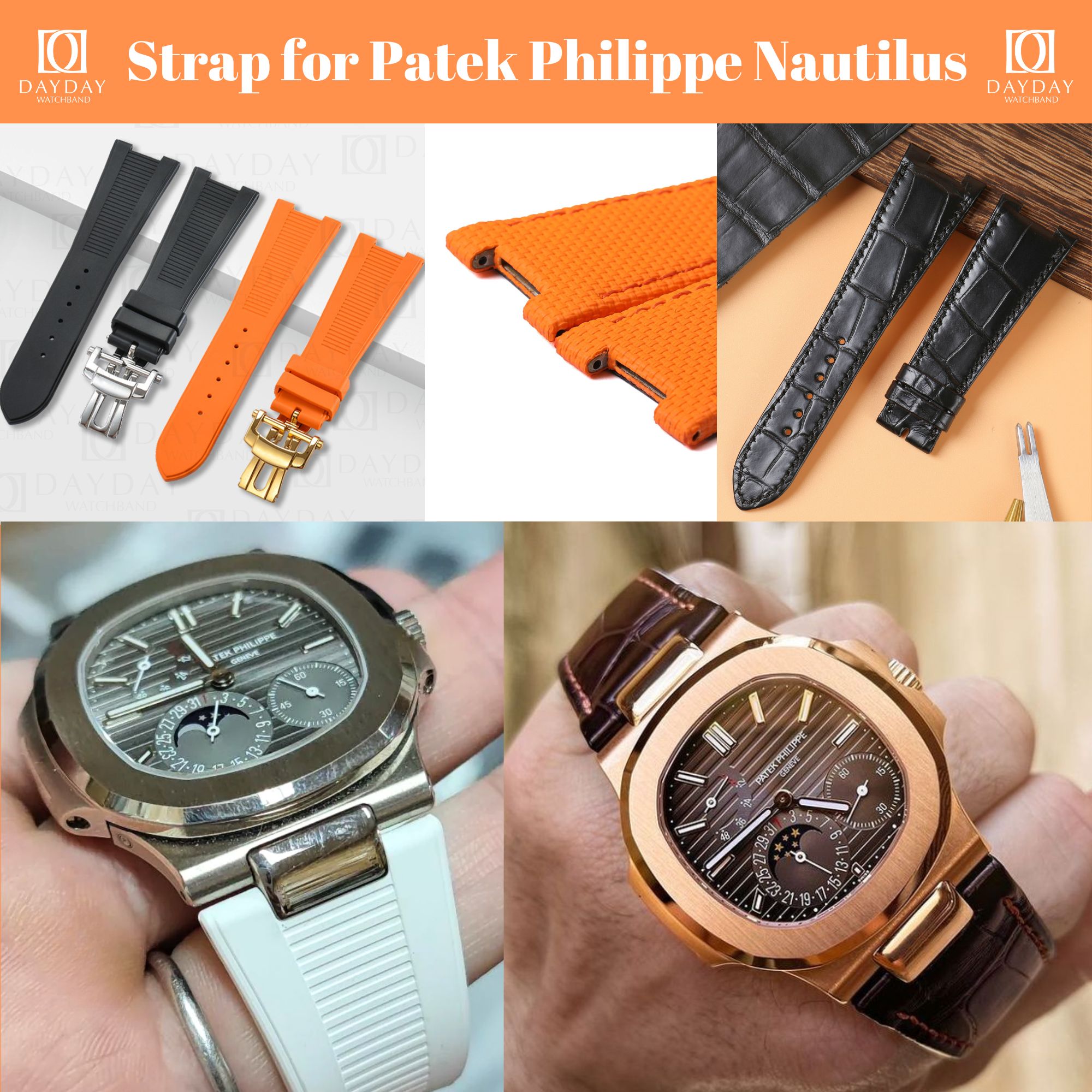 Premium Patek Philippe Watch Bands: Silicone & Leather Replacements