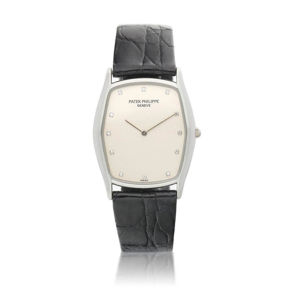 Patek Philippe 3842 Gondolo: A Fine Platinum Tonneau-Shaped Wristwatch